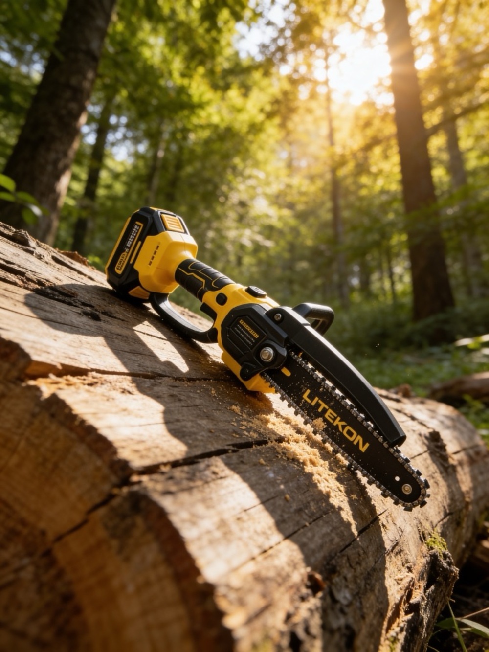 LITEKON Mini Cordless Chainsaw - Yellow & Black